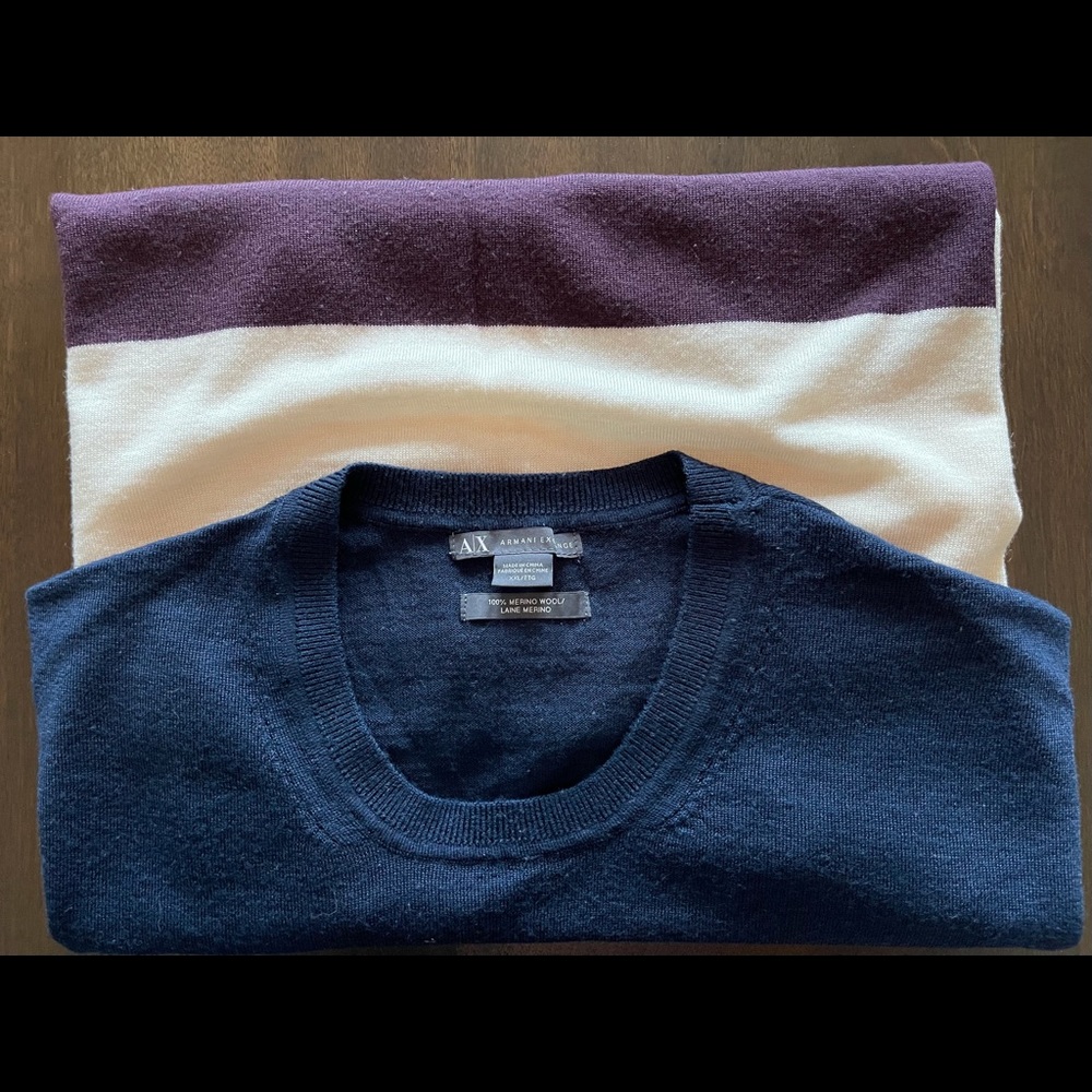 Gently Worn Armani Merino Wool Crew Neck Sweater